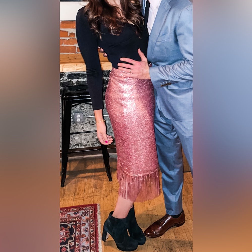 Kate Spade Pink Sequin Skirt